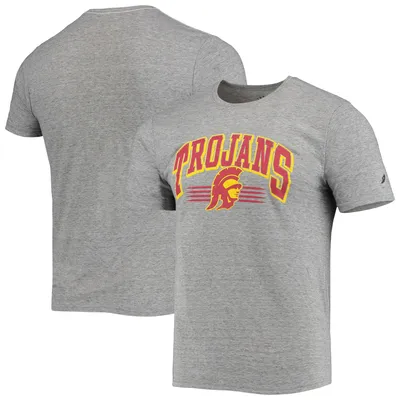 USC Trojans League Collegiate Wear Upperclassman Reclaim Recycled Jersey T-Shirt - Heathered Gray