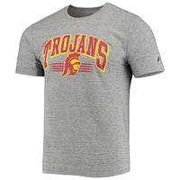 T-shirt en jersey recyclé USC Trojans Upperclassman Reclaim gris chiné pour hommes