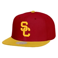 Casquette snapback 2 tons 2.0 Cardinal/Or USC Trojans Mitchell & Ness pour hommes