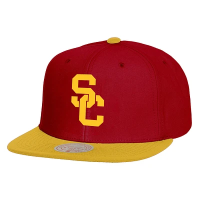 Men's Mitchell & Ness Cardinal/Gold USC Trojans 2-Tone 2.0 Snapback Hat