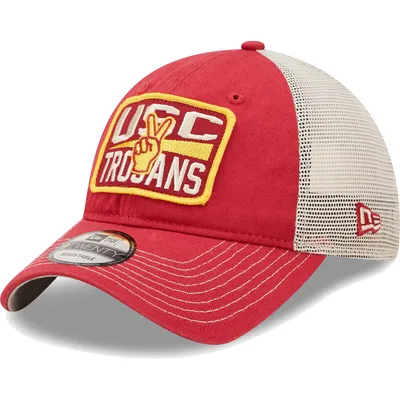 New Era Men's USC Trojans Cardinal 9FIFTY Vintage Adjustable Hat, Red