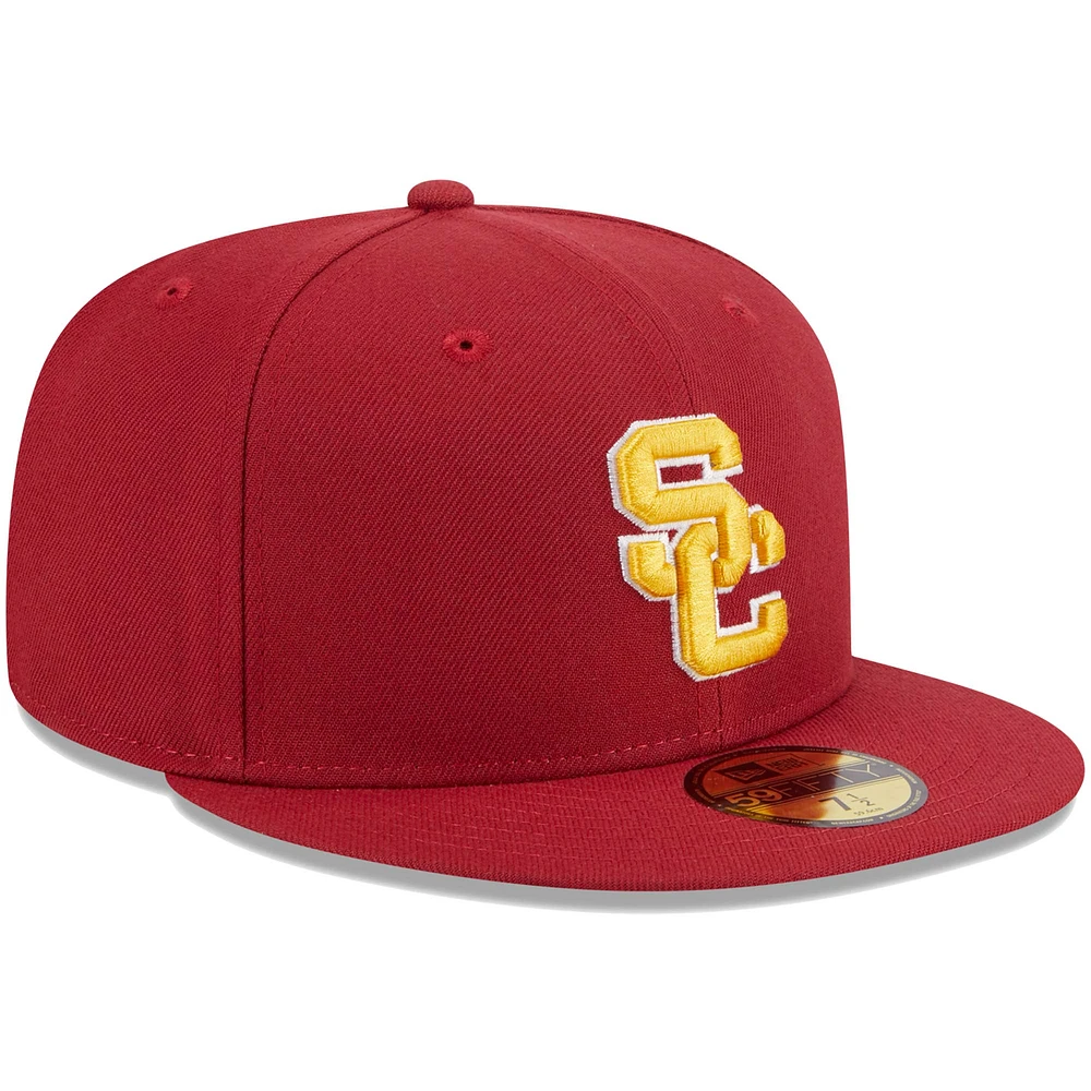 Casquette ajustée 59FIFTY Cardinal USC Trojans de New Era pour homme