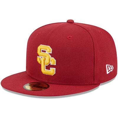 Casquette ajustée 59FIFTY Cardinal USC Trojans de New Era pour homme