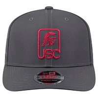 Casquette extensible à bouton-pression 9SEVENTY USC Trojans de New Era pour homme, couleur anthracite