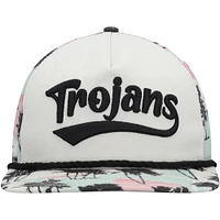 Men's New Era Cream USC Trojans High Tide Golfer Snapback Hat