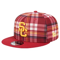 Casquette à visière plate 9FIFTY à carreaux USC Trojans de New Era pour homme