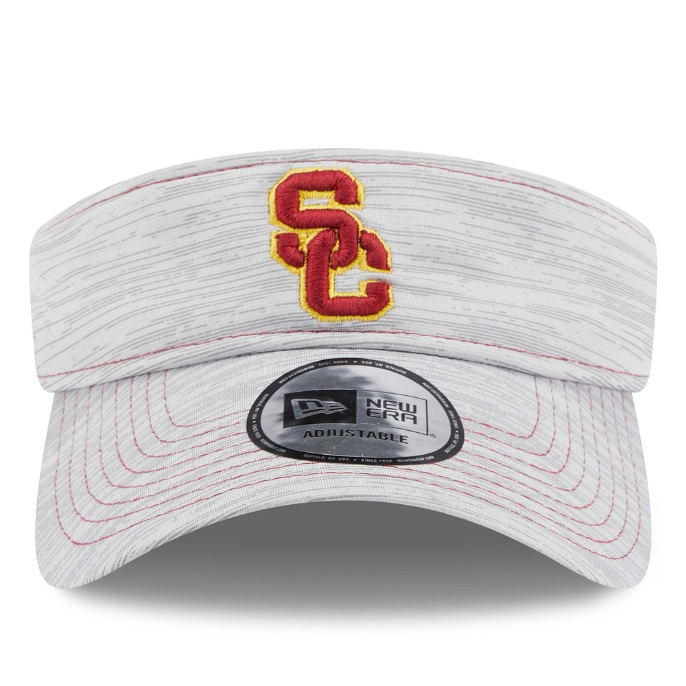 Men's New Era Gray USC Trojans Logo Adjustable Visor