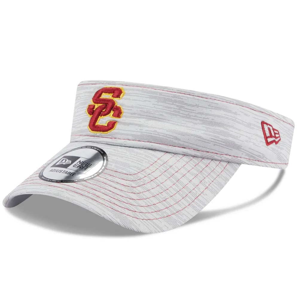 Men's New Era Gray USC Trojans Logo Adjustable Visor