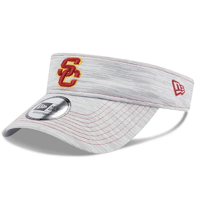 Visière ajustable grise avec logo USC Trojans New Era pour homme