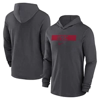 T-shirt à manches longues Nike Anthracite USC Trojans 2024 Sideline Hoodie Performance pour homme