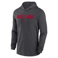 T-shirt à manches longues Nike Anthracite USC Trojans 2024 Sideline Hoodie Performance pour homme