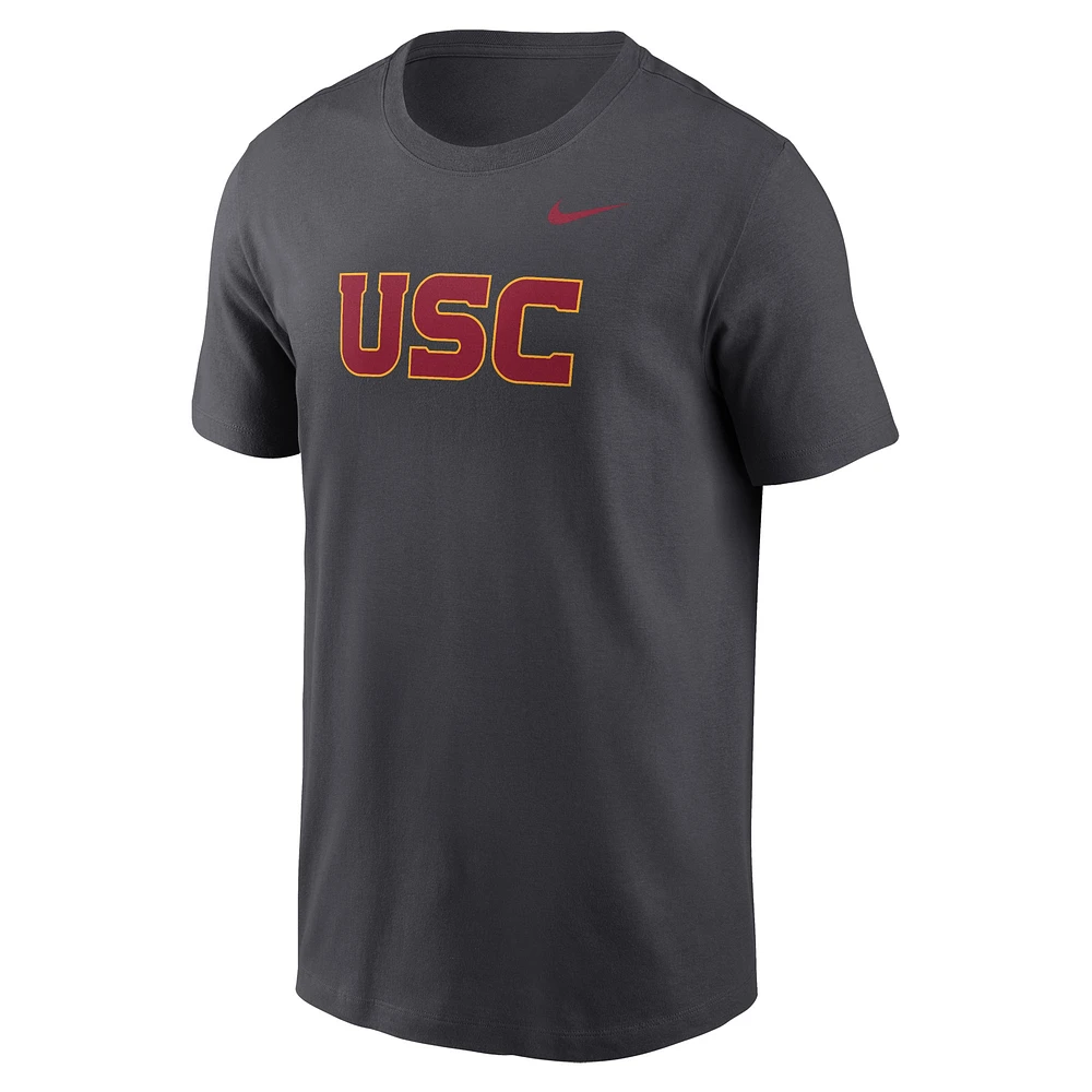 Men's Nike Anthracite USC Trojans Primetime Wordmark T-Shirt