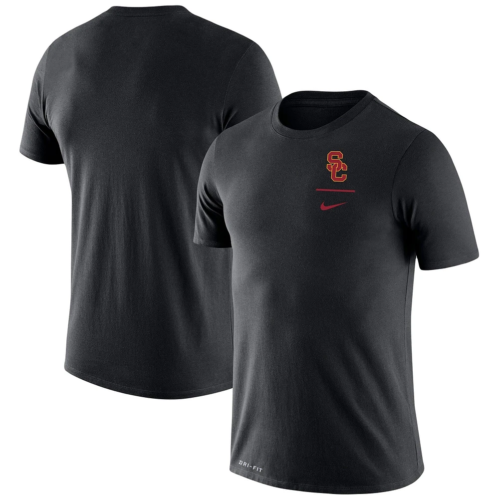 T-shirt de performance Nike USC Trojans Logo Stack Legend pour homme, noir