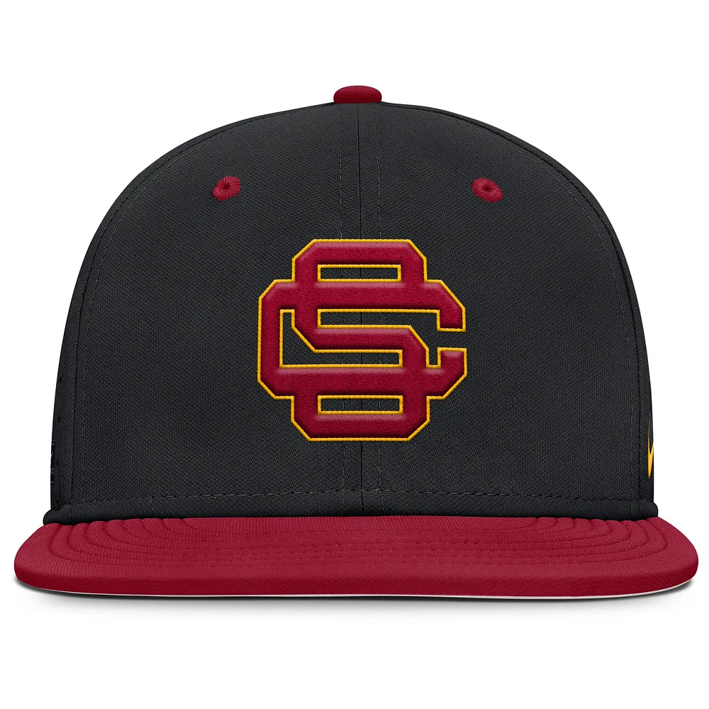 Men's Nike Black USC Trojans On-Field Dugout True Performance Fitted Hat