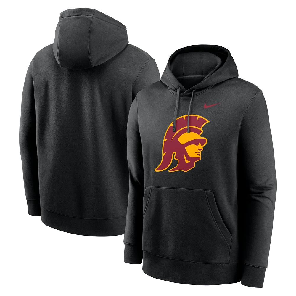 Men's Nike Black USC Trojans Primetime Alternate Logo Club Fleece Pullover Hoodie