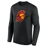 T-shirt à manches longues Nike USC Trojans Primetime Alternate Logo Legend pour homme Noir