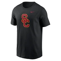 T-shirt noir avec logo Nike USC Trojans Primetime Evergreen pour homme