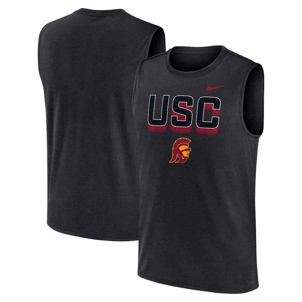 Men's Nike Black USC Trojans Primetime Tricode Legend Performance Tank Top