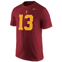 T-shirt Nike Caleb Williams Cardinal USC Trojans avec nom et numéro pour homme