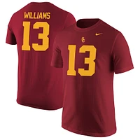 T-shirt Nike Caleb Williams Cardinal USC Trojans avec nom et numéro pour homme