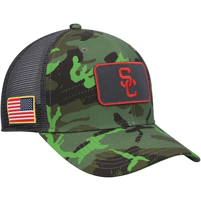 Men's Nike  Camo/Black USC Trojans Classic99 Veterans Day Trucker Snapback Hat