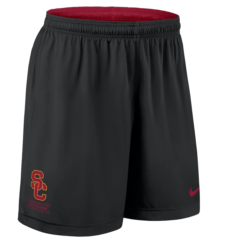 Men's Nike Cardinal/Black USC Trojans 2025 Sideline Reversible Performance Shorts