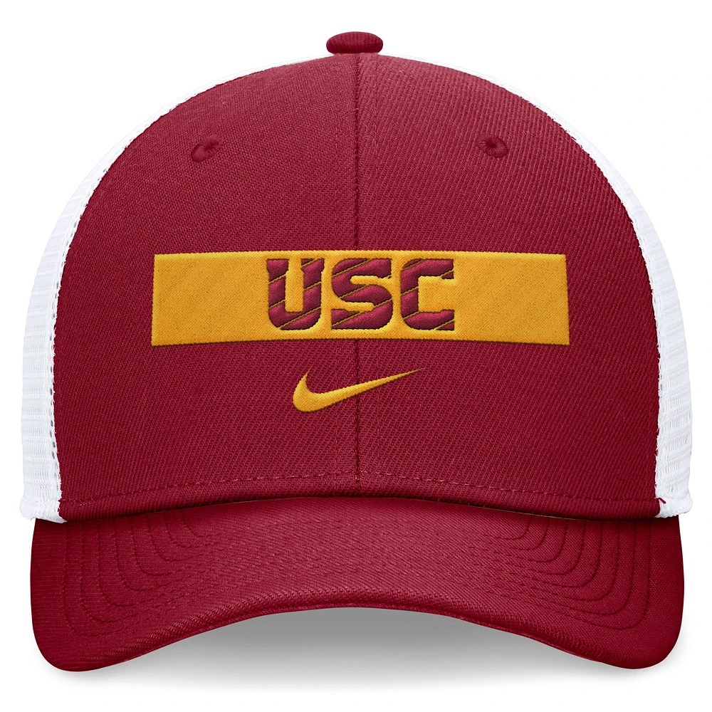 Men's Nike Cardinal/White USC Trojans 2024 Sideline Trucker Adjustable Hat