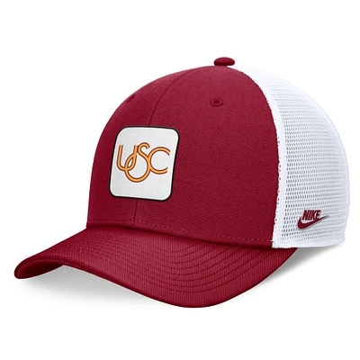 Casquette réglable Nike Cardinal/Blanc USC Trojans Legacy Rise Mascot Trucker pour homme