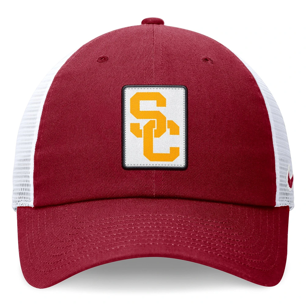 Casquette réglable Nike Cardinal/Blanc USC Trojans Primetime Club Trucker pour homme