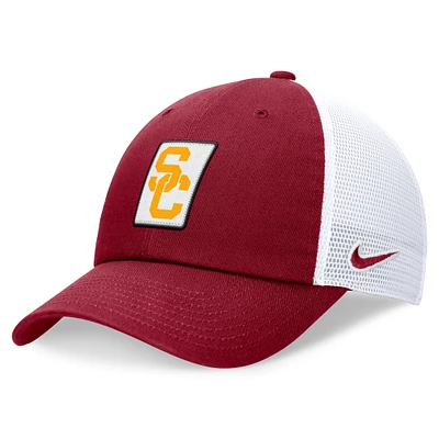 Casquette réglable Nike Cardinal/Blanc USC Trojans Primetime Club Trucker pour homme