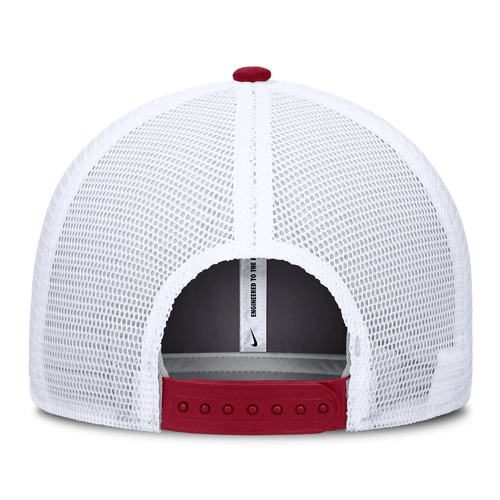 Casquette réglable Nike Cardinal/Blanc USC Trojans Primetime Rise City Trucker pour homme