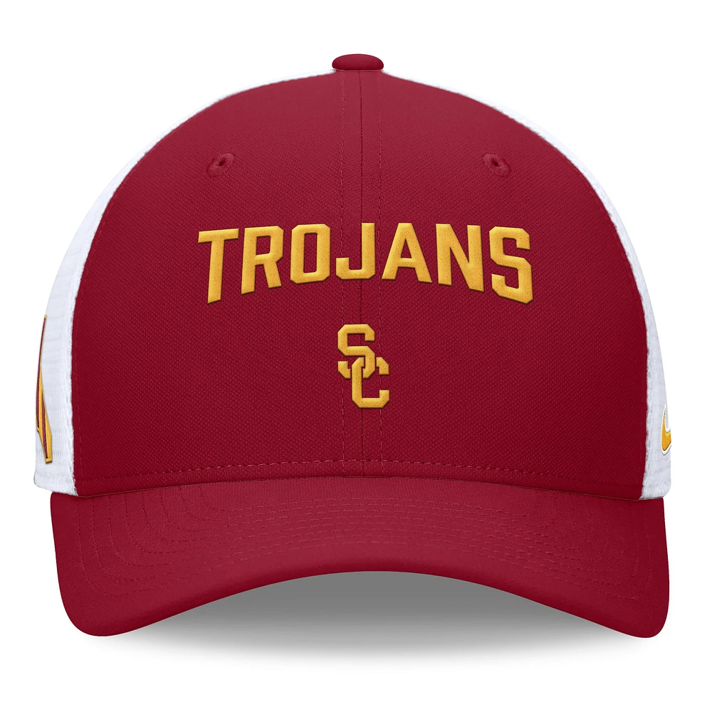 Men's Nike Cardinal/White USC Trojans Primetime Rise City Trucker Performance Adjustable Hat