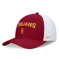 Men's Nike Cardinal/White USC Trojans Primetime Rise City Trucker Performance Adjustable Hat