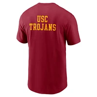 T-shirt Nike Cardinal USC Trojans 2-Hit Stacked pour homme
