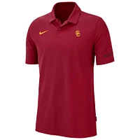 Men's Nike Cardinal USC Trojans 2020 Sideline Coaches Performance Polo