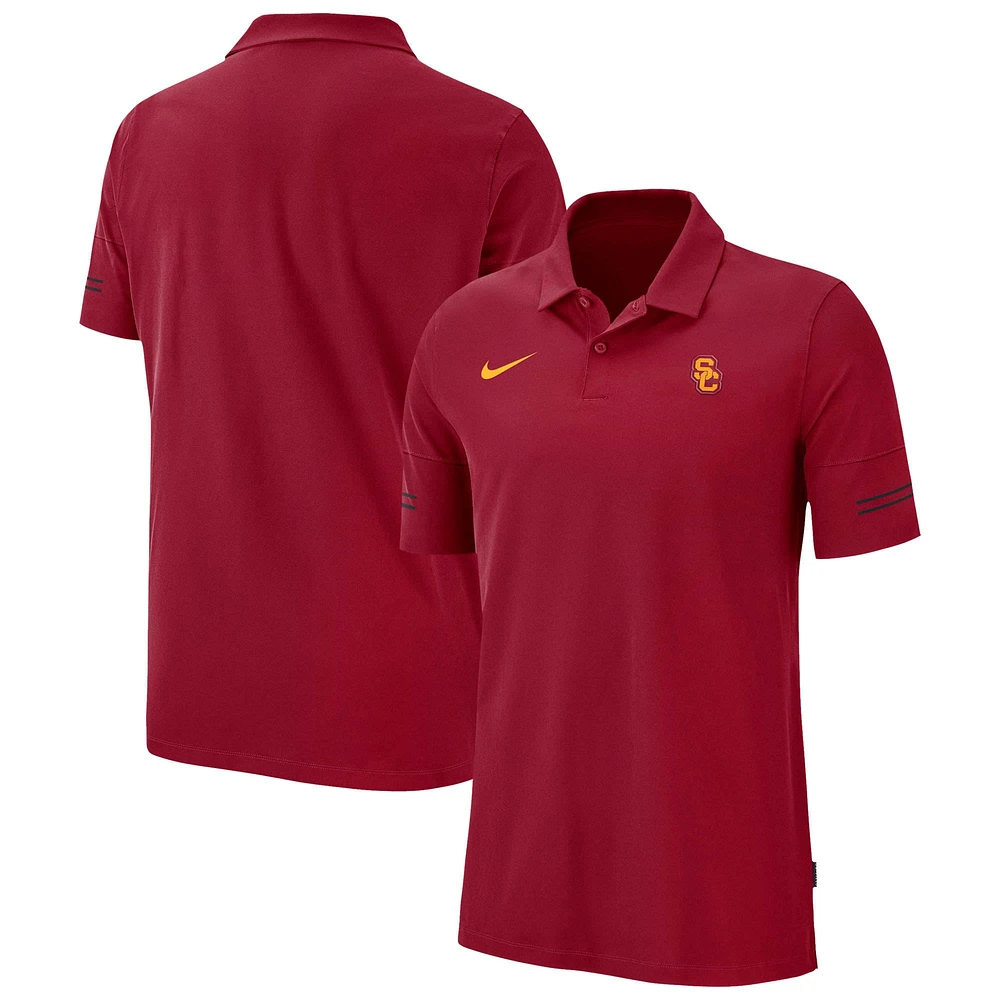 Men's Nike Cardinal USC Trojans 2020 Sideline Coaches Performance Polo