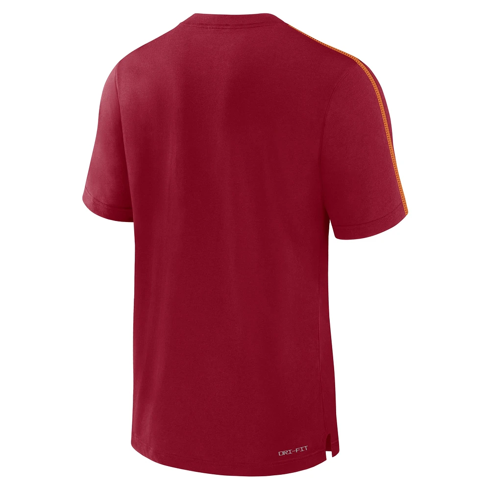 T-shirt Nike Cardinal USC Trojans 2024 Sideline Player Performance Tri-Blend pour homme