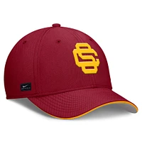 Men's Nike Cardinal USC Trojans 2025 Dugout Coaches Rise Swoosh Performance Flex Hat