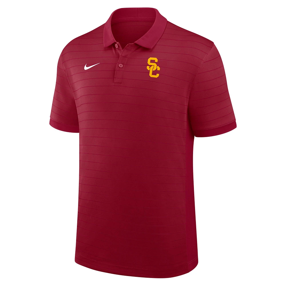 Men's Nike Cardinal USC Trojans 2025 Early Season Coaches Sideline Victory Stripe Performance Polo