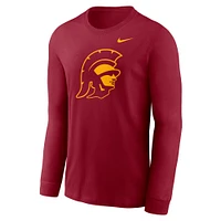 T-shirt à manches longues avec logo alternatif Nike Cardinal USC Trojans pour homme