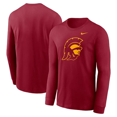 T-shirt à manches longues avec logo alternatif Nike Cardinal USC Trojans pour homme