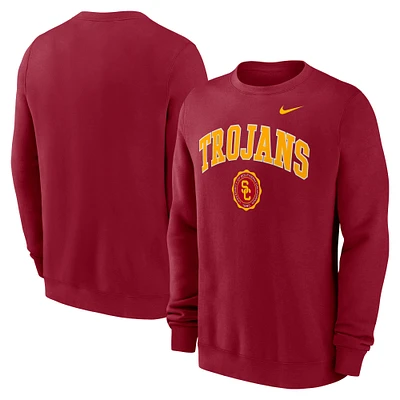 Sweat-shirt à capuche Nike Cardinal USC Trojans Arched Seal pour homme