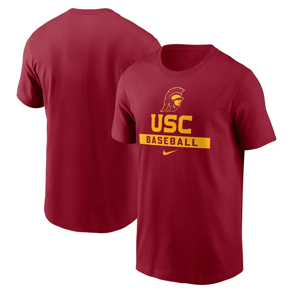 T-shirt de baseball Nike Cardinal USC Trojans pour homme