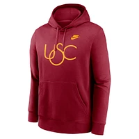 Sweat à capuche en polaire Nike Cardinal USC Trojans Legacy Logo Club pour homme