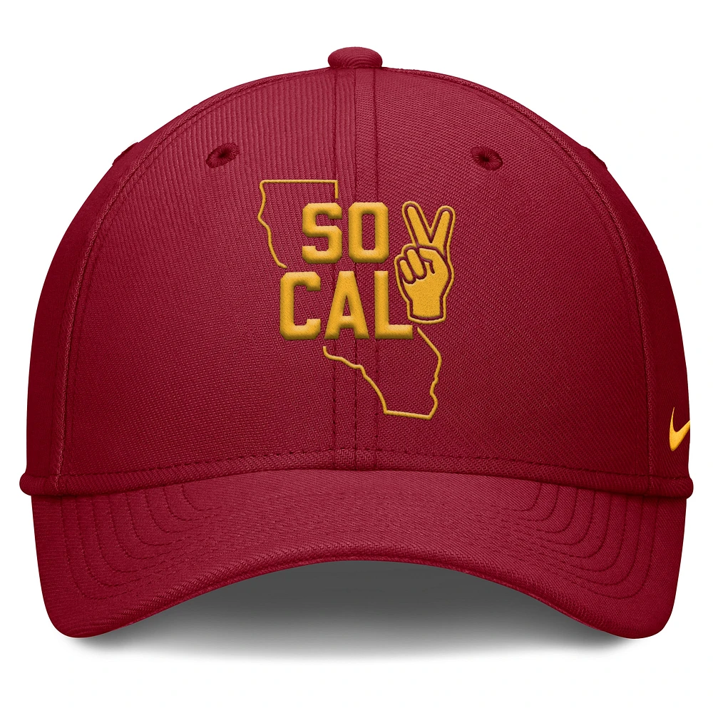 Men's Nike Cardinal USC Trojans Local Swoosh Flex Hat