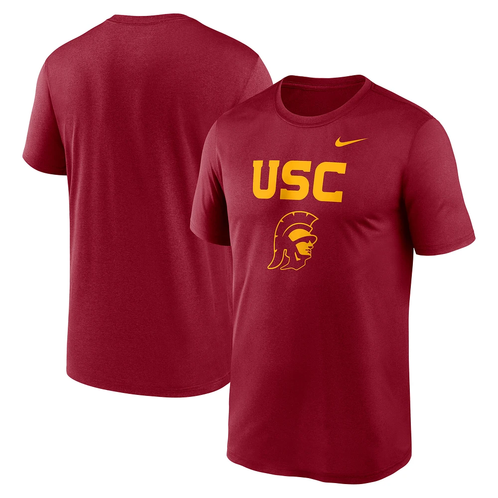 T-shirt Nike Cardinal USC Trojans Lockup Legend Performance pour homme