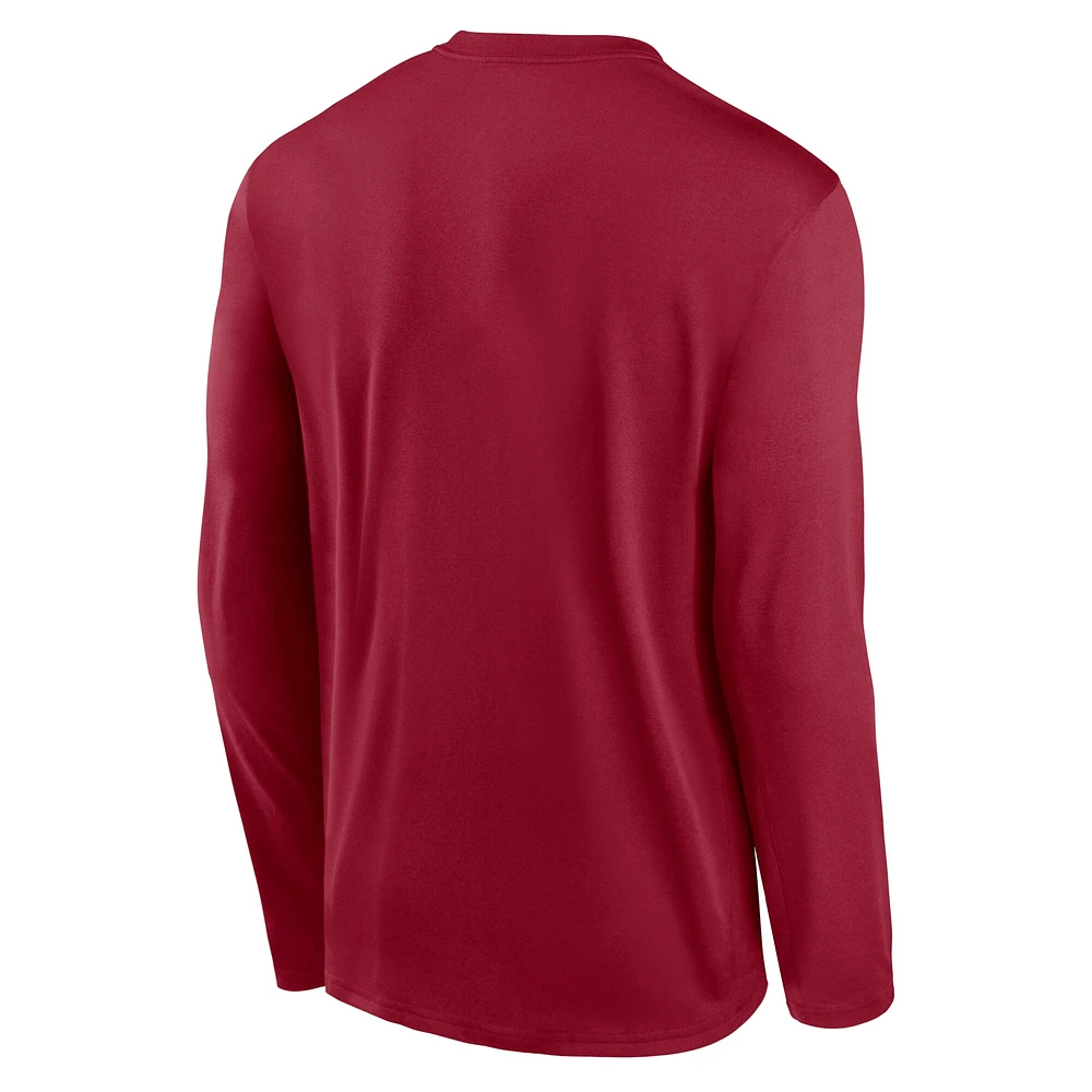 Men's Nike Cardinal USC Trojans Primetime Alternate Logo Legend Performance Long Sleeve T-Shirt