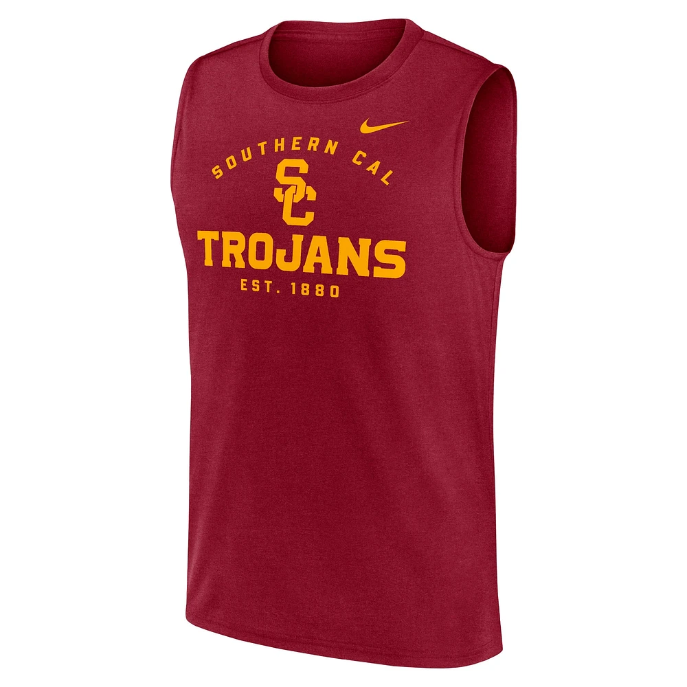 Men's Nike Cardinal USC Trojans Primetime Legend Lock Up Performance Muscle Tank Top