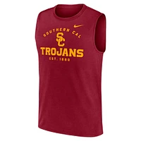 Débardeur musculaire Nike Cardinal USC Trojans Primetime Legend Lock Up Performance pour homme