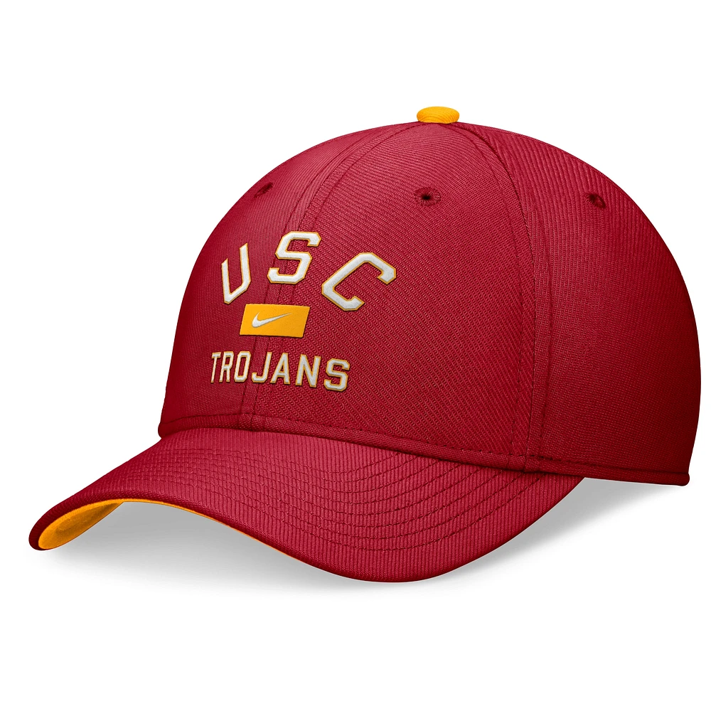 Casquette Nike Cardinal USC Trojans Primetime Rise Swoosh Flex pour homme